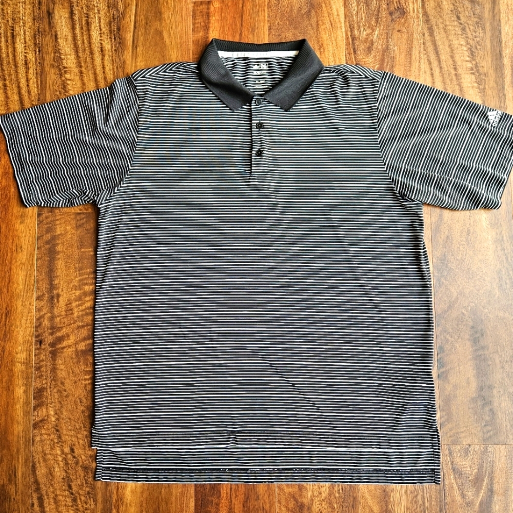 Adidas Men's Climalite Golf Polo Striped XL